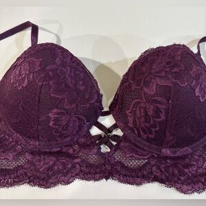 Jessica Simpson Deep Purple Lace Bra